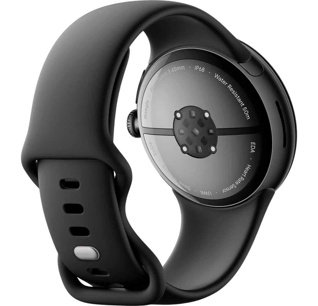 Obsidian Google Pixel Watch3 Smartwatch, Aluminium Case, 45mm.2