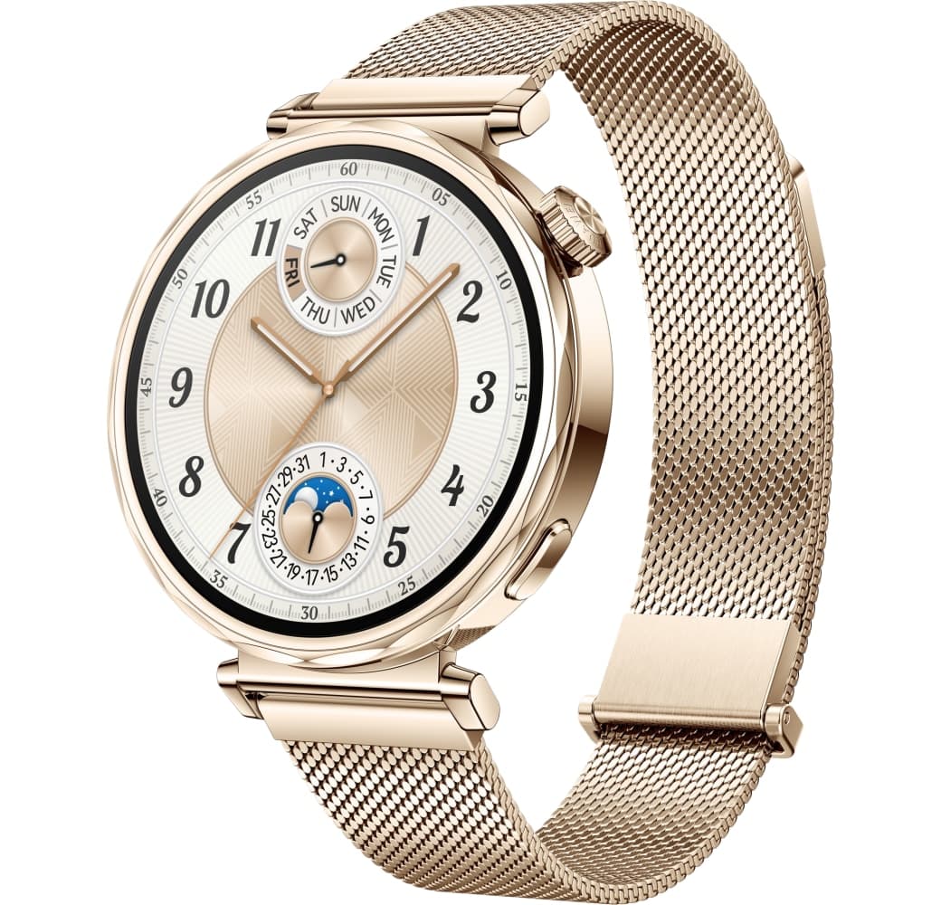 Gold Huawei Watch GT5 Smartwatch, Stainless Steel Case, 41mm.1