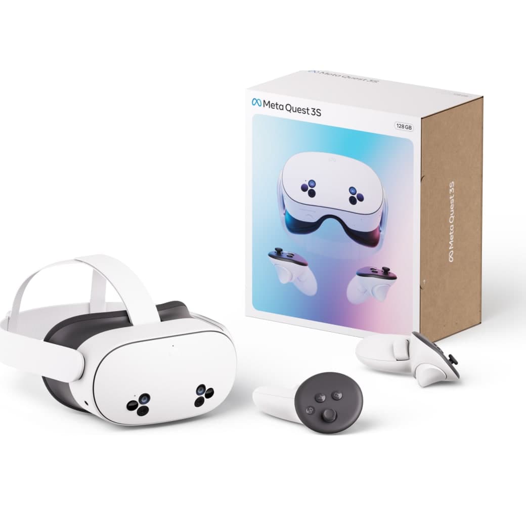 White Meta Quest 3S 128 GB VR Headset.5