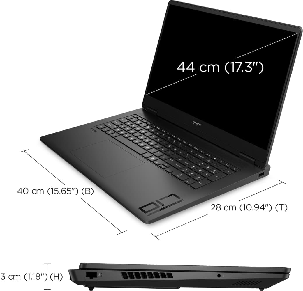 Shadow Black HP Omen 17-db0096ng Gaming Notebook - AMD Ryzen™ 9 8945HS - 32GB - 1 TB SSD - NVIDIA® GeForce RTX™ 4060.8