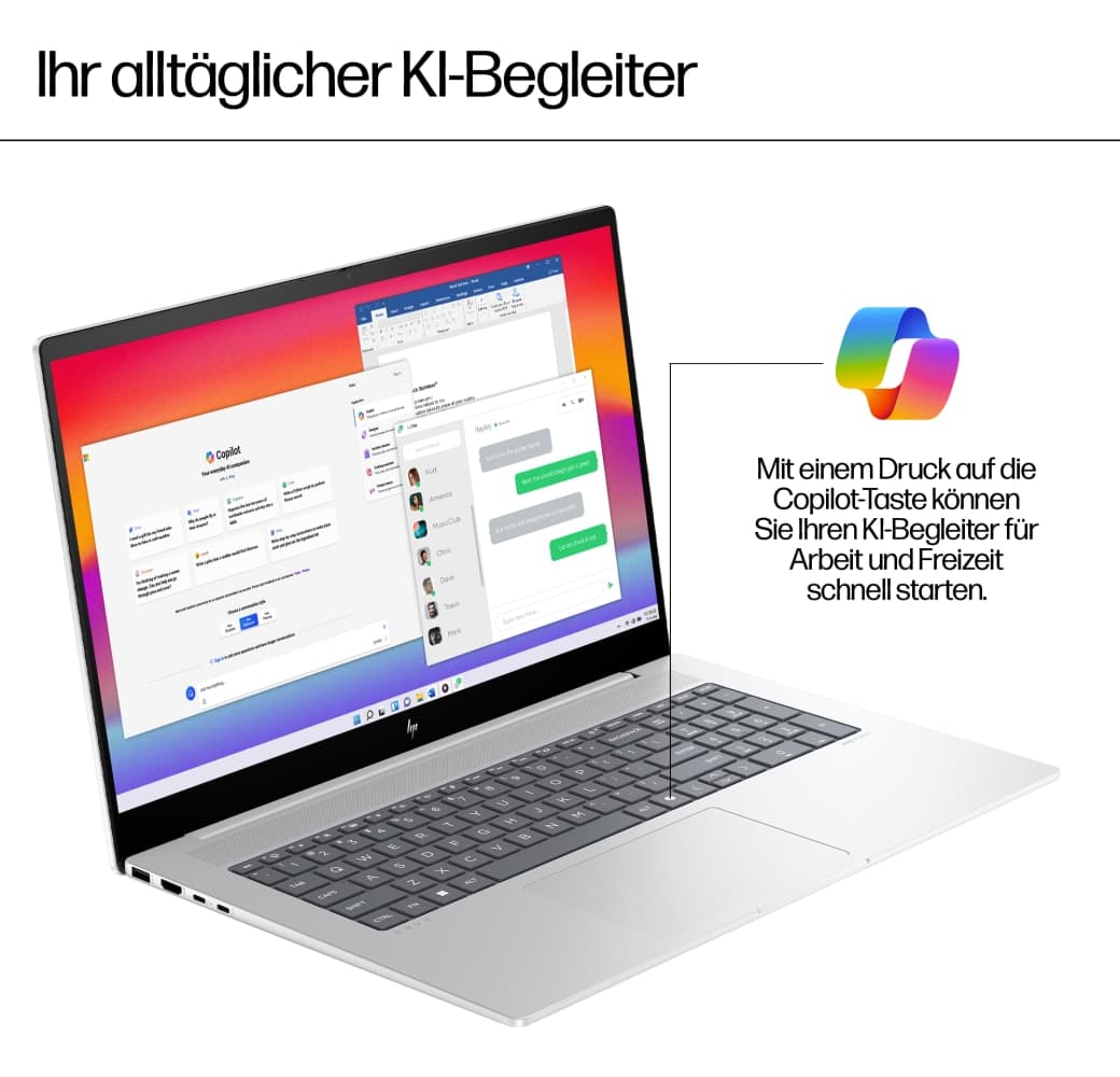 Gletschersilber HP Envy 17-da0075ng Laptop - Intel® Core™ Ultra 7-155H - 32 GB - 1 TB SSD - Intel® Arc™ - Deutsch (QWERTZ).6