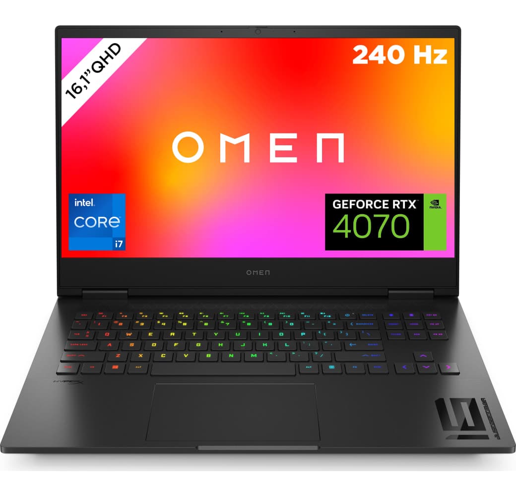 Schatten schwarz HP Omen 16-wf1077ng Gaming-Laptop - Intel® Core™ i7-14700HX - 32 GB - 1 TB SSD - NVIDIA® GeForce® RTX™ 4070 - Deutsch (QWERTZ).1