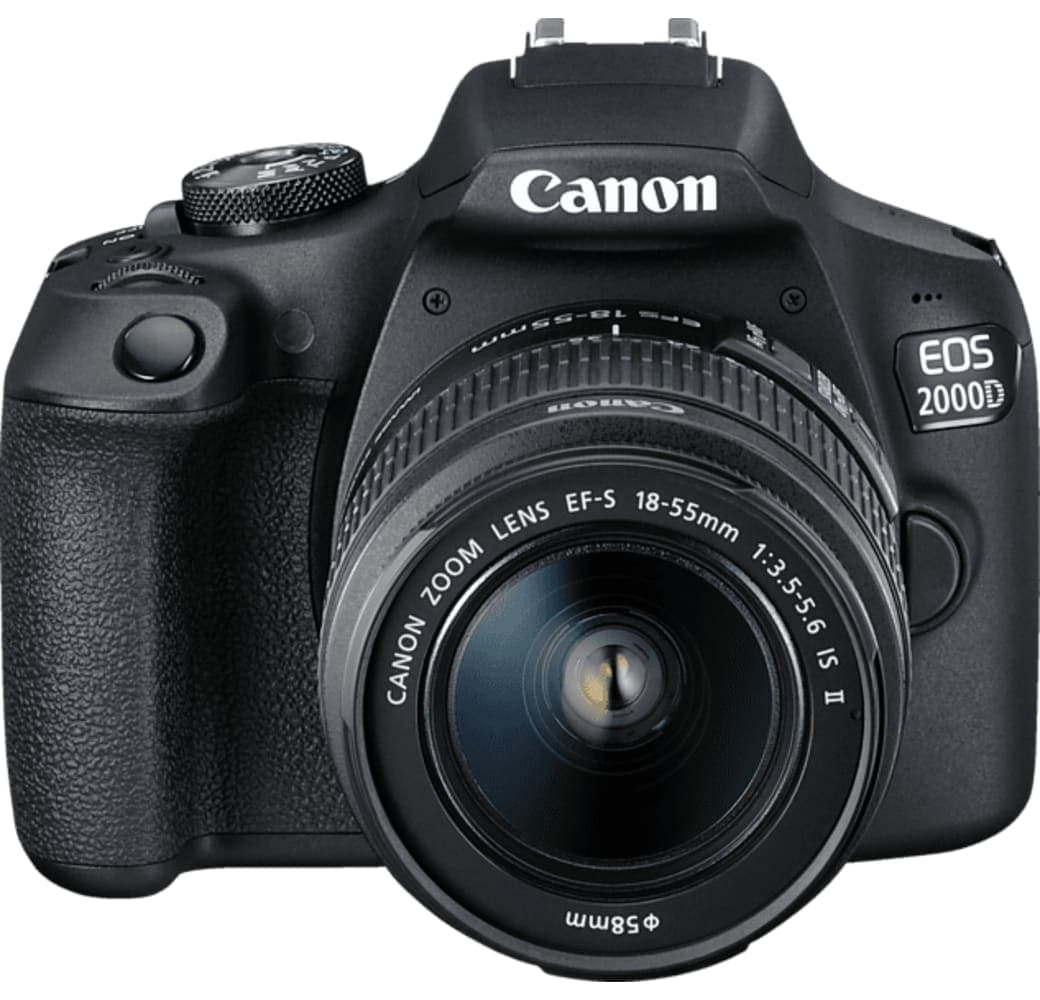 Schwarz Canon EOS 2000D Systemkamera, mit Objektiv EF-S 18-55mm f/3.5-5.6 IS II.3