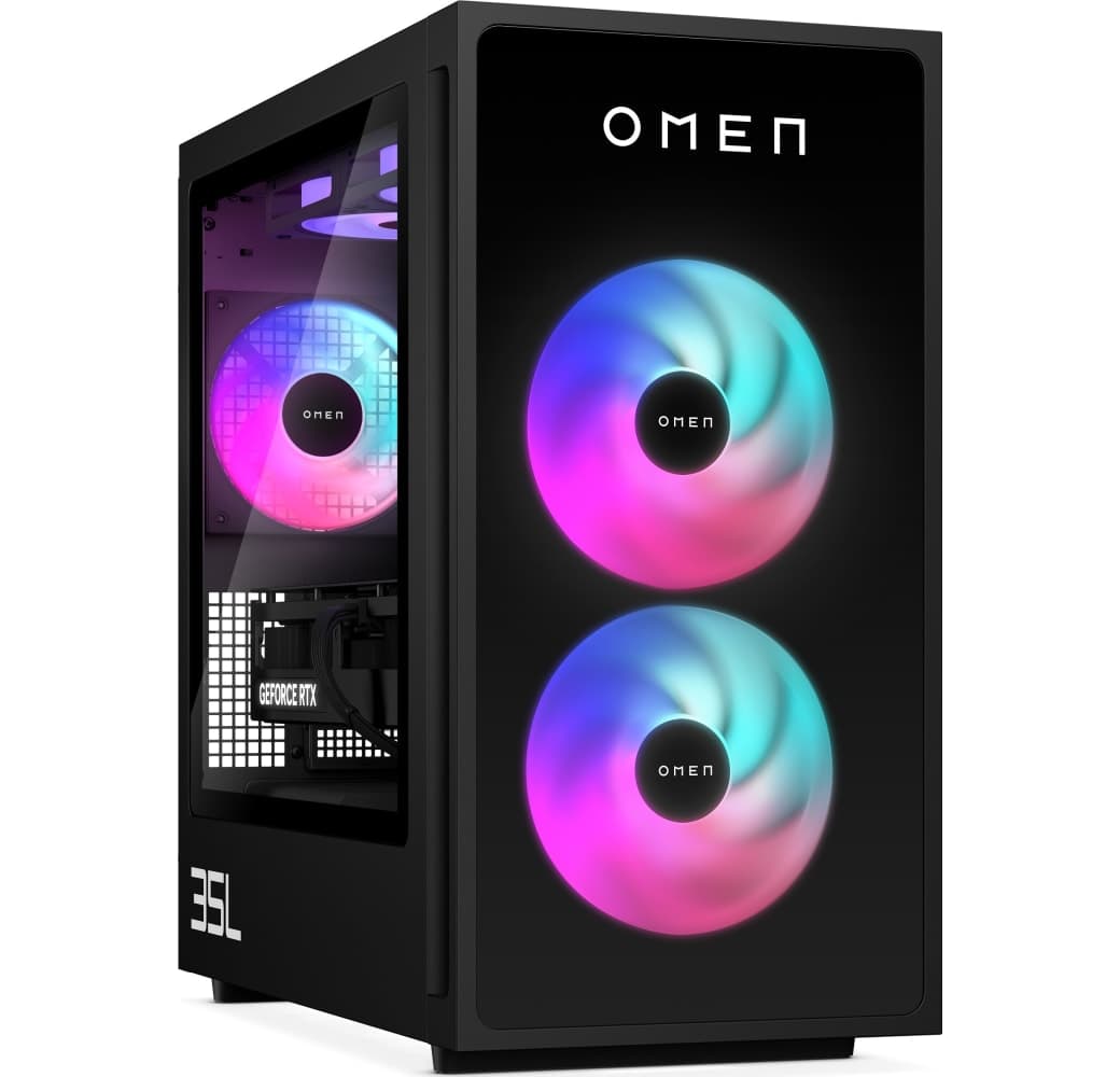 Schwarz HP Omen 35L Gaming Desktop | Gaming PC GT16-0078ng - AMD Ryzen™ 7 8700G - 32GB - 2TB SSD - NVIDIA® GeForce® RTX 4070 Ti.2