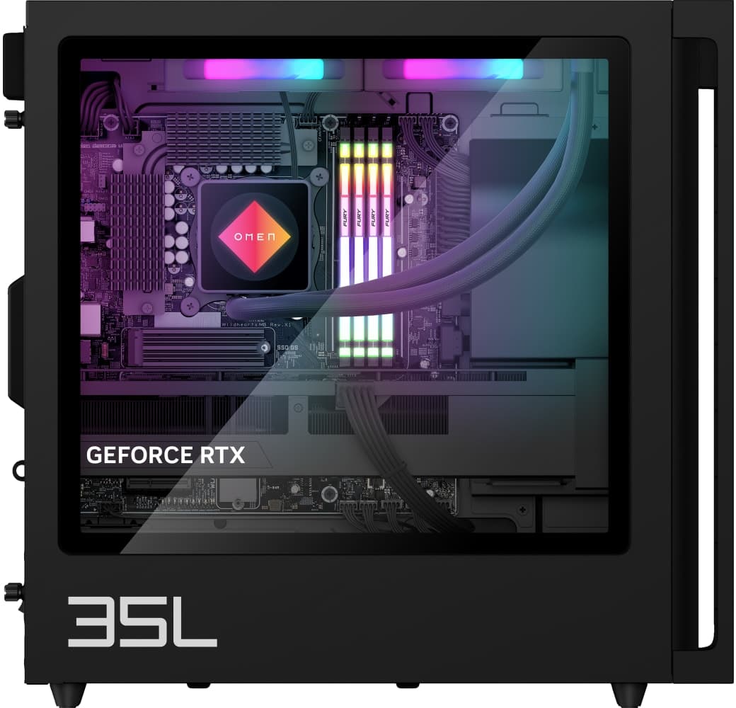Schwarz HP Omen 35L Gaming Desktop | Gaming PC GT16-0078ng - AMD Ryzen™ 7 8700G - 32GB - 2TB SSD - NVIDIA® GeForce® RTX 4070 Ti.3