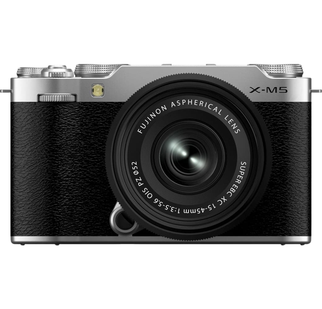Silver Fujifilm X-M5 Camera Kit with XC15-45mm f/3.5-5.6 OIS PZ Lens.3
