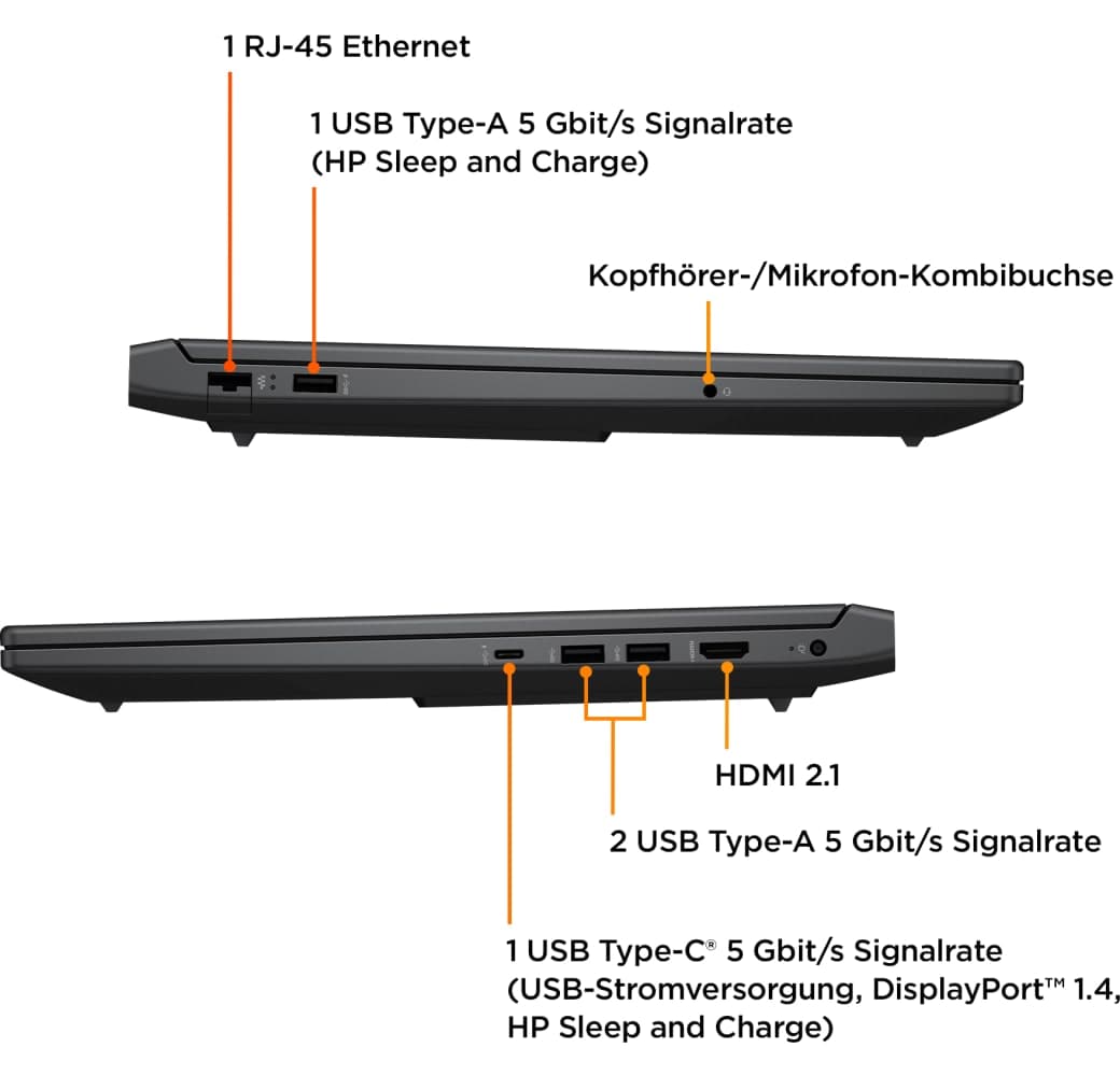 Mica Silver HP Victus 16-r1000ng Gaming Laptop - Intel® Core™ i7-14650HX - 16GB - 1TB SSD - NVIDIA® GeForce® RTX 4060.8