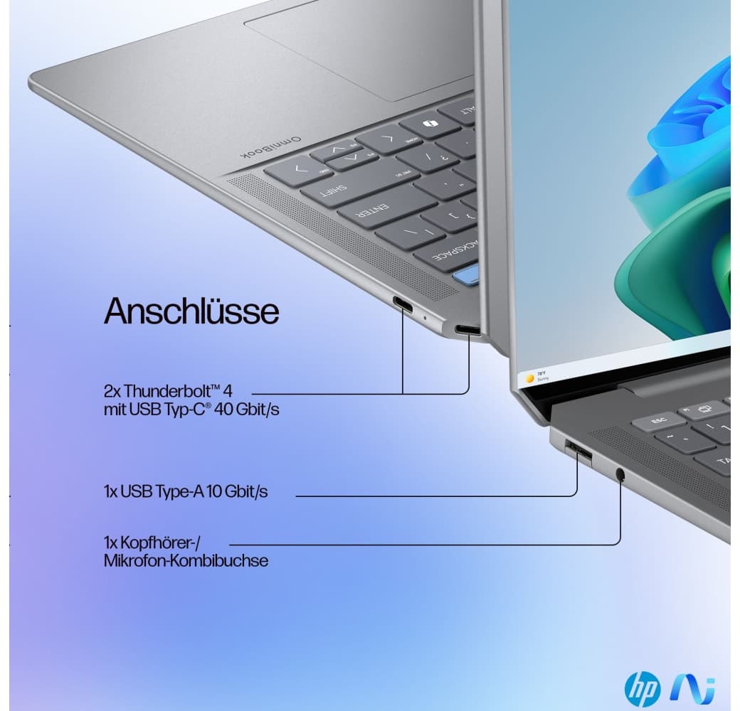 Grey HP OmniBook Ultra 14-fd0097ng Laptop - AMD Ryzen™ 9 AI HX 375 - 32GB - 1TB SSD - AMD AMD Radeon 890M.5