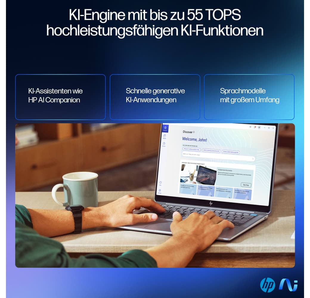 Grey HP OmniBook Ultra 14-fd0097ng Laptop - AMD Ryzen™ 9 AI HX 375 - 32GB - 1TB SSD - AMD AMD Radeon 890M.8