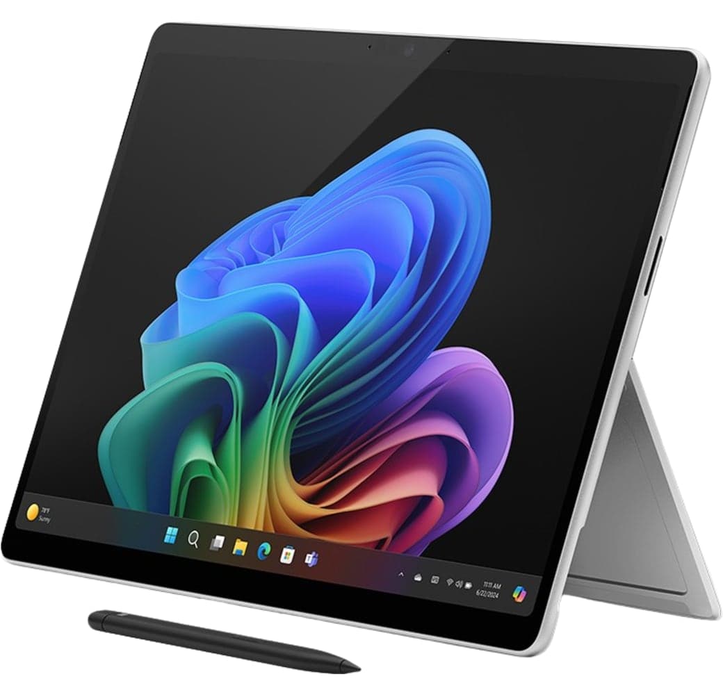 Platino Microsoft Surface Pro, Copilot+ PC, 13” Touchscreen, Snapdragon® X Plus, 16GB RAM, 256GB SSD, 11. Edition (only Tablet, without adaptor).2