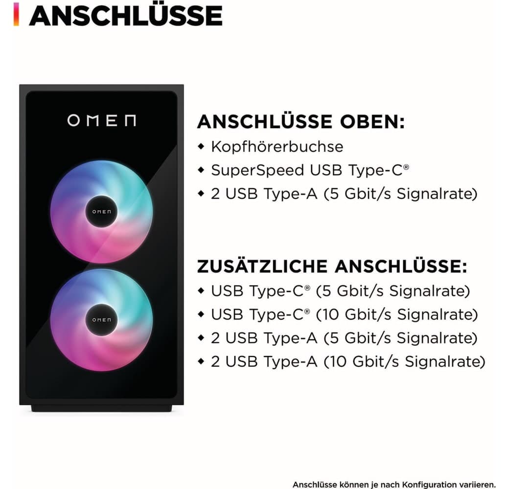Negro HP OMEN 35L GT16-0064ng Gaming Desktop - Intel® Core™ Ultra 7-265F - 32GB - 1TB SSD - NVIDIA® GeForce® RTX™ 5070.10