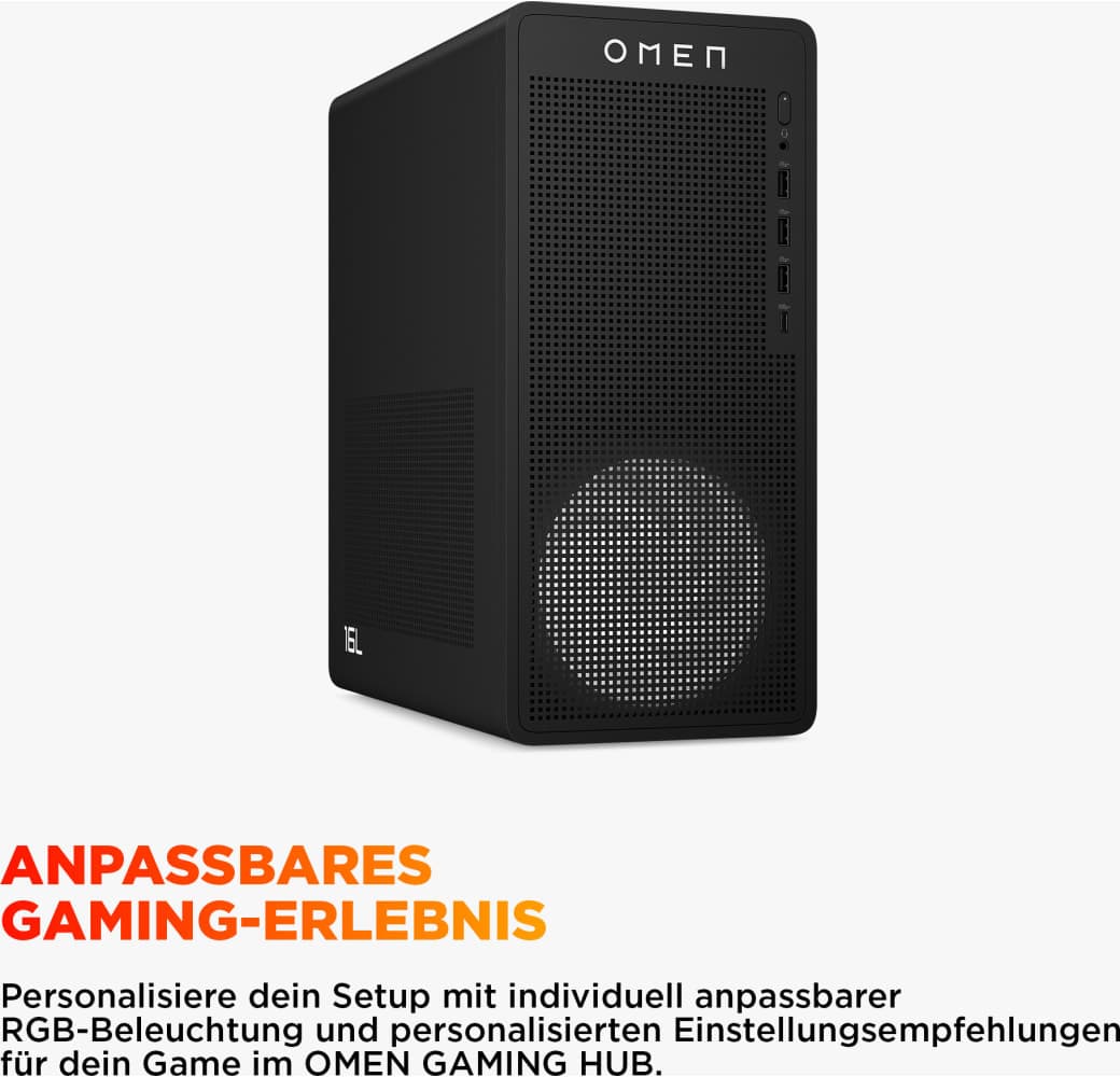 Schwarz HP OMEN 16L TG03-0278ng Gaming Desktop - Intel® Core™ i7-14700 - 32GB - 1TB SSD - NVIDIA® GeForce® RTX™ 5060 Ti.7