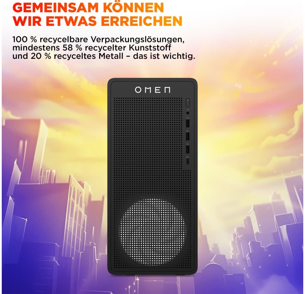 Schwarz HP OMEN 16L TG03-0278ng Gaming Desktop - Intel® Core™ i7-14700 - 32GB - 1TB SSD - NVIDIA® GeForce® RTX™ 5060 Ti.9