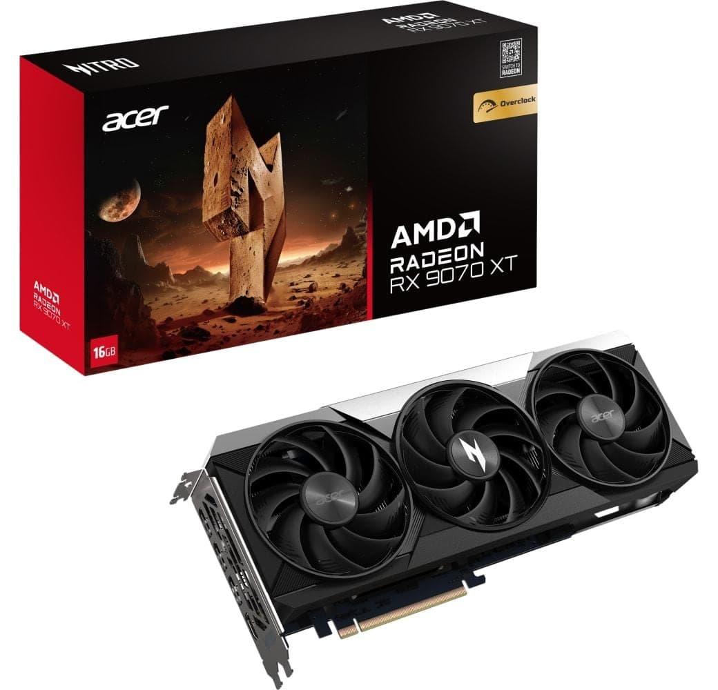 Black Acer NITRO AMD RX 9070 XT OC Graphics Card.1