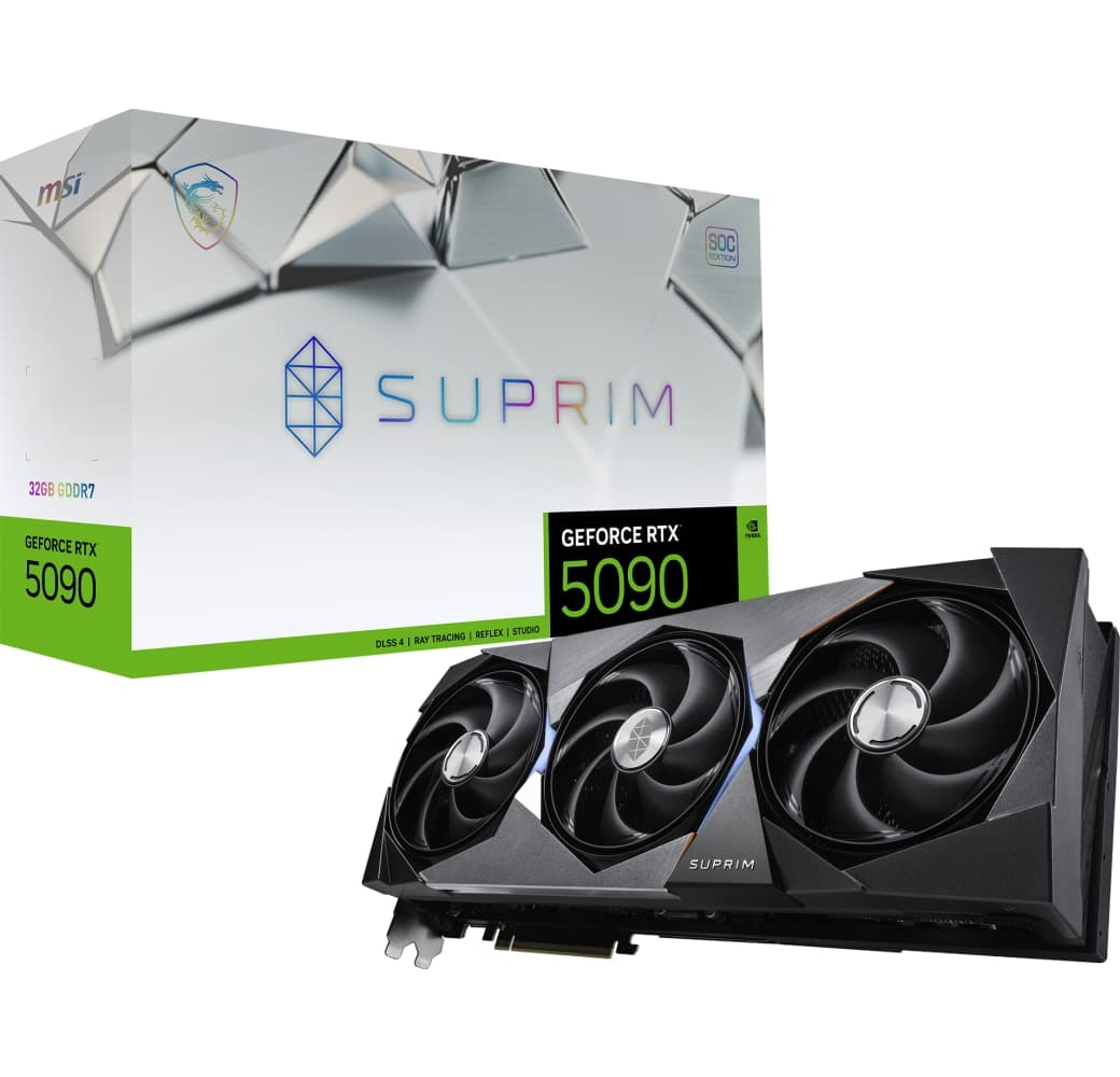 Black MSI GeForce RTX 5090 SUPRIM SOC 32GB GDDR7 Graphics Card.1