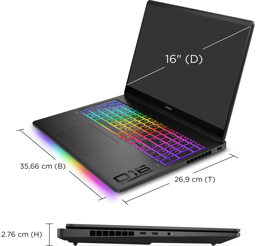 Shadow Black HP OMEN MAX 16-ah0073ng Gaming Laptop - Intel® Core™ Ultra 7-255HX - 32GB - 2TB SSD - NVIDIA® GeForce® RTX™ 5070 Ti.7