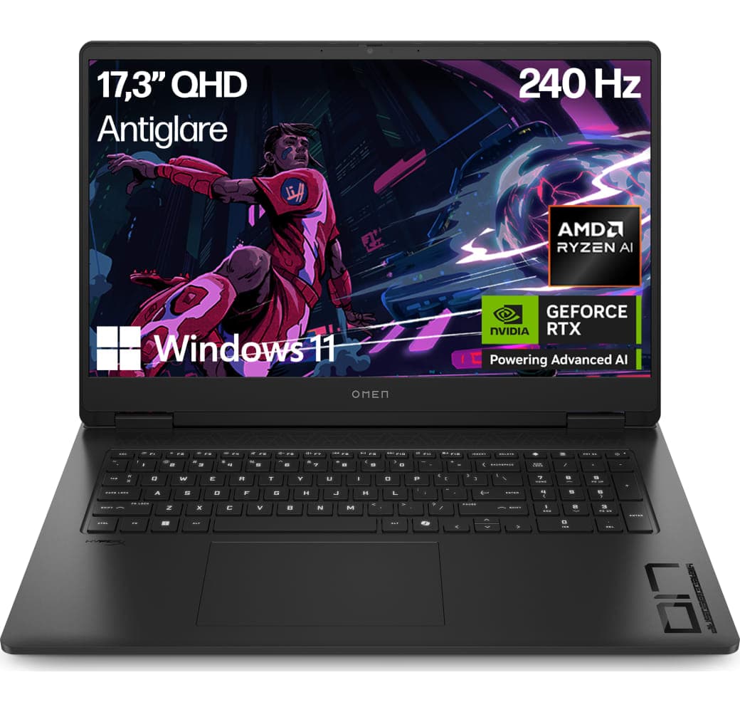 Shadow Black HP Omen 17-db1073ng Gaming Laptop - AMD Ryzen™ 7 AI 350 - 32GB - 1TB SSD - NVIDIA® GeForce® RTX™ 5060.1