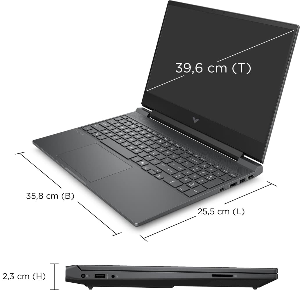 Silver HP Victus 15-fa2073ng Gaming Laptop - Intel® Core™ i7-13620H - 16GB - 1TB SSD - NVIDIA® GeForce® RTX™ 5060.5