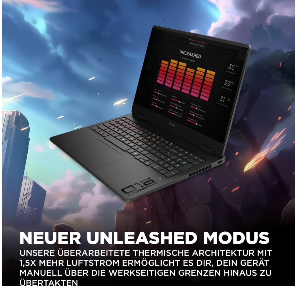 Black HP Omen 16 16-ap0091ng Gaming Notebook - AMD Ryzen™ 9 8940HX - 16GB - 1TB SSD - NVIDIA® GeForce® RTX™ 5060.10