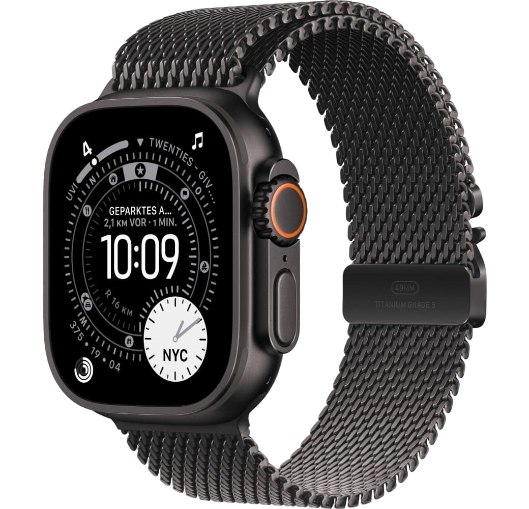 Black Apple Watch Ultra 3 GPS + Cellular, Titanium Case, Milanese Band, 49mm.1