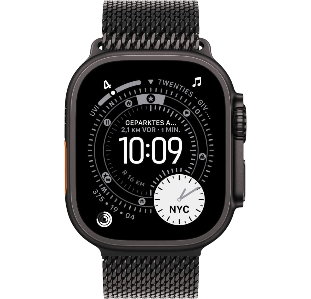 Black Apple Watch Ultra 3 GPS + Cellular, Titanium Case, Milanese Band, 49mm.2