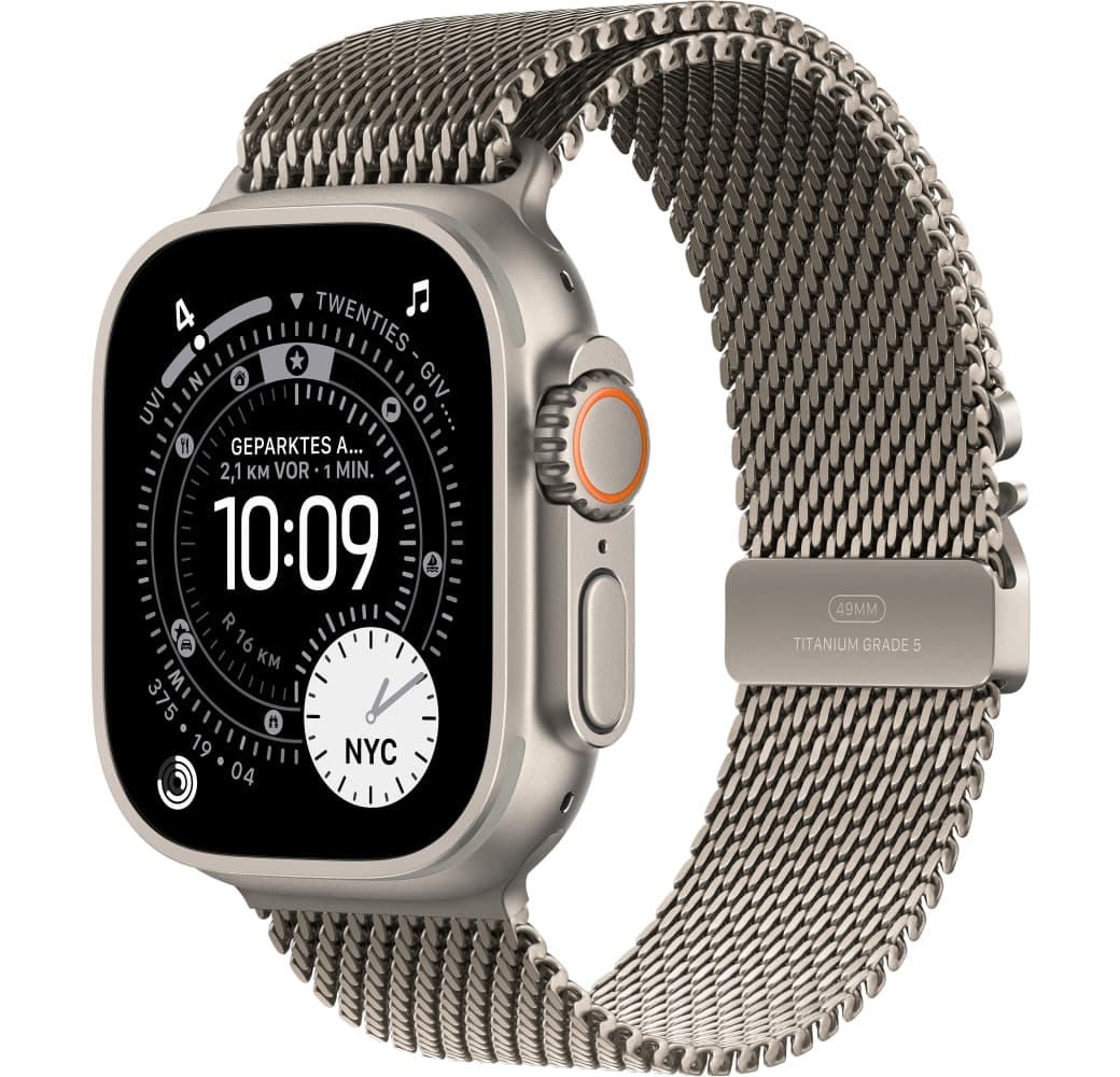 Natural Apple Watch Ultra 3 GPS + Cellular, Titanium Case, Milanese Band, 49mm.1
