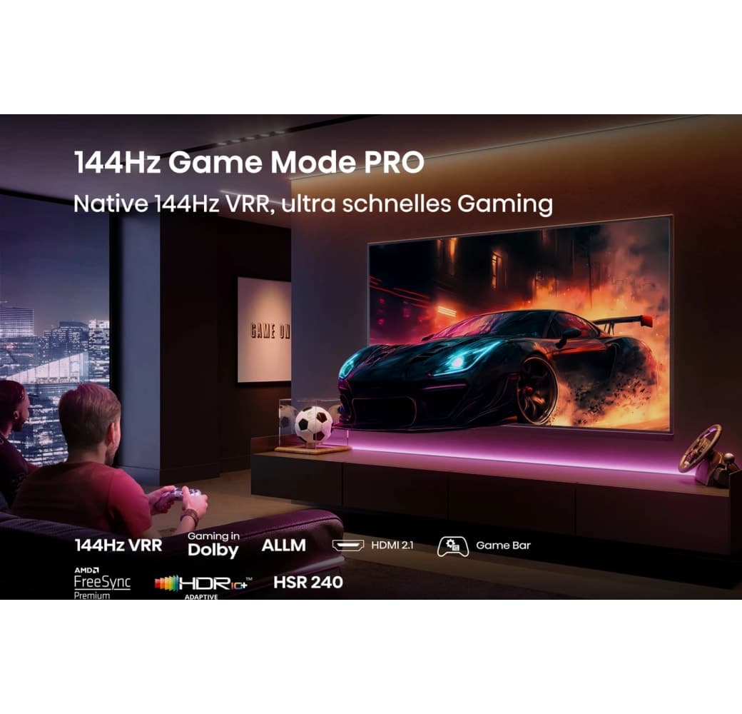 Black Hisense 55E77Q Pro - TV 55" QLED 4K.4