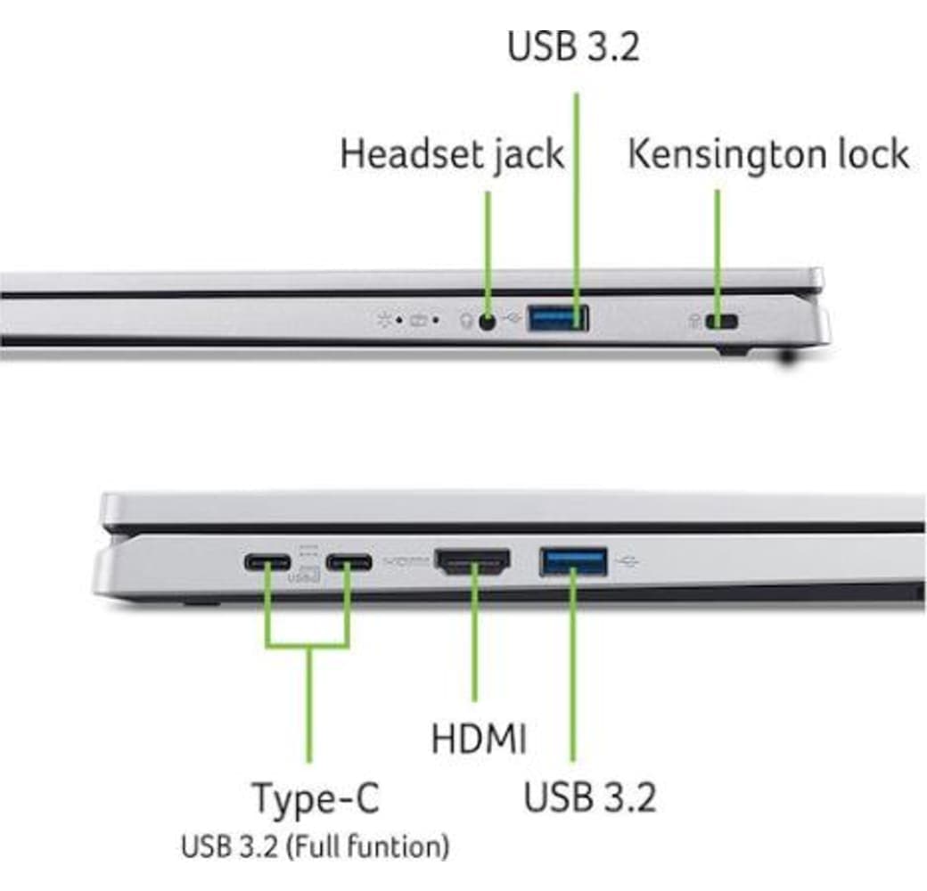 Silver Acer Extensa 15 57-59P7 Laptop - Intel® Core™ i5-13420H - 16GB - 512GB SSD - Intel® UHD Graphics.6