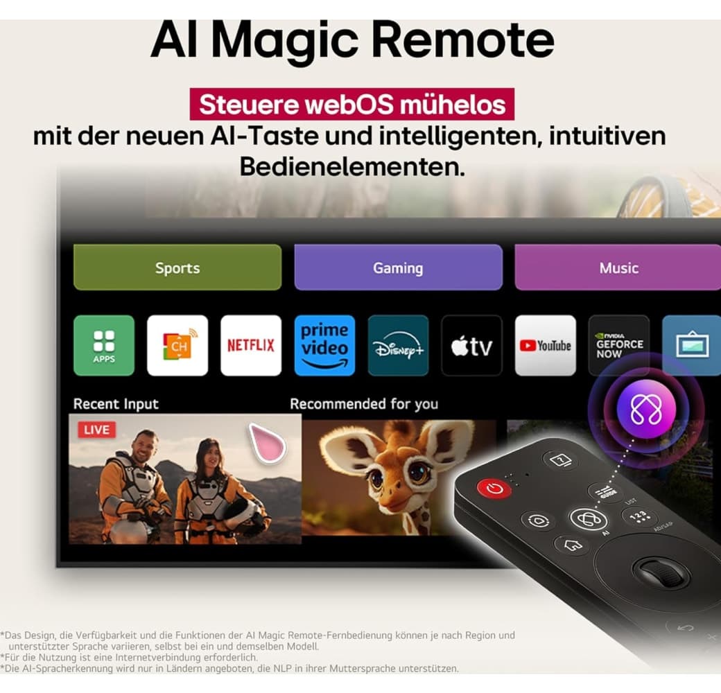 Black TV LG OLED65B59LA.AEUD.10