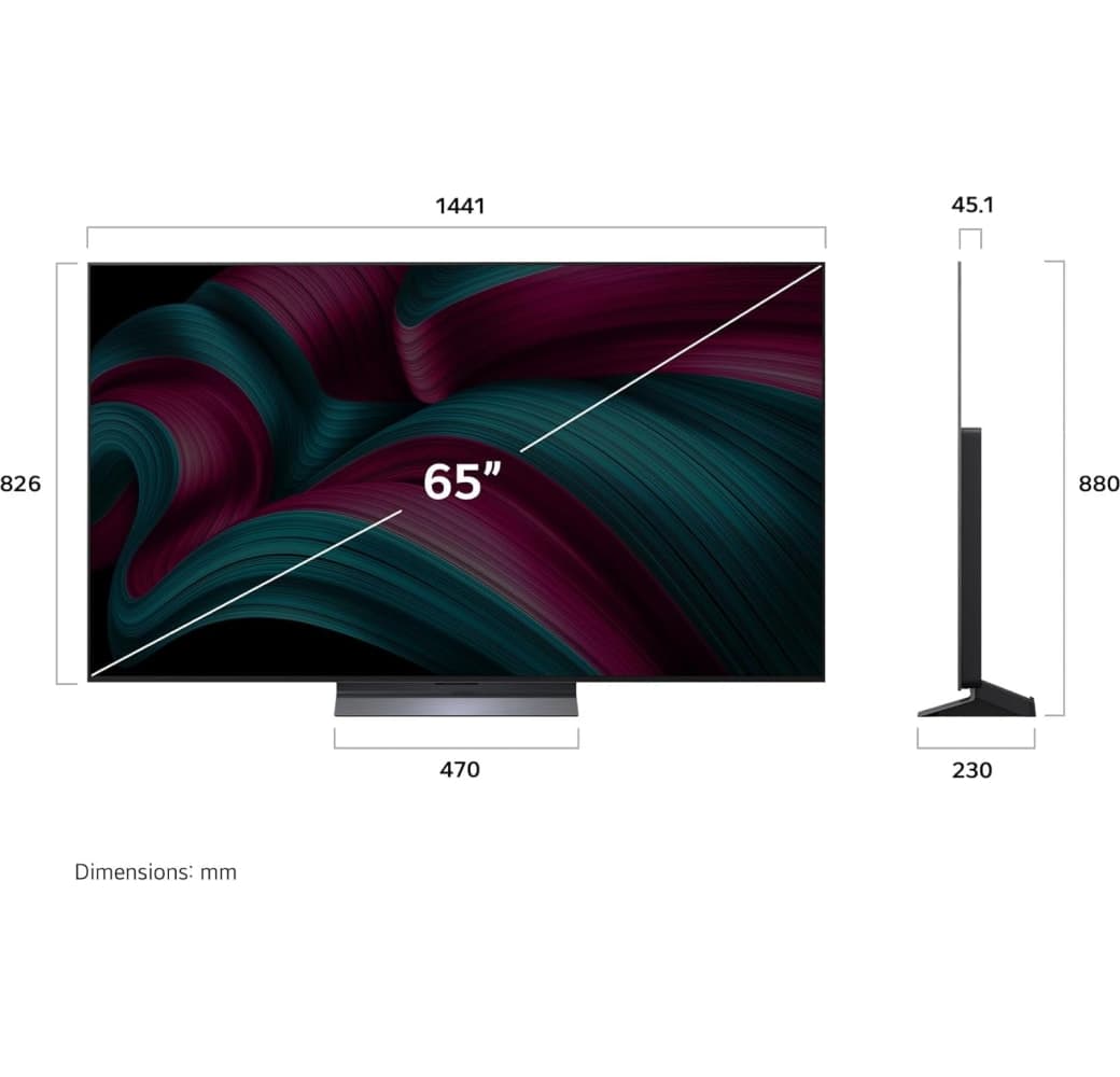 Black TV LG OLED65C5ELB.AEUD.5