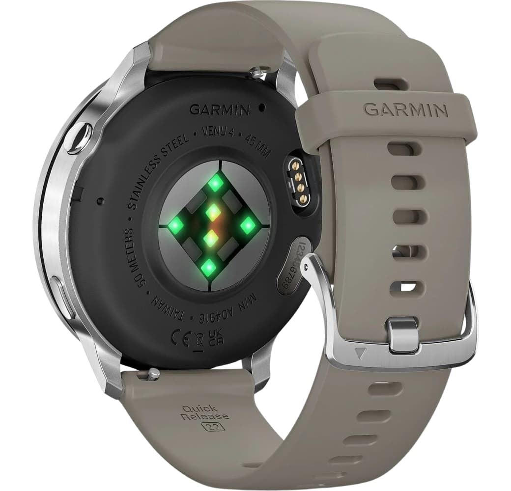 Silver Garmin Venu® 4 Smartwatch, Behuizing van vezelversterkt polymeer, 45 mm.2