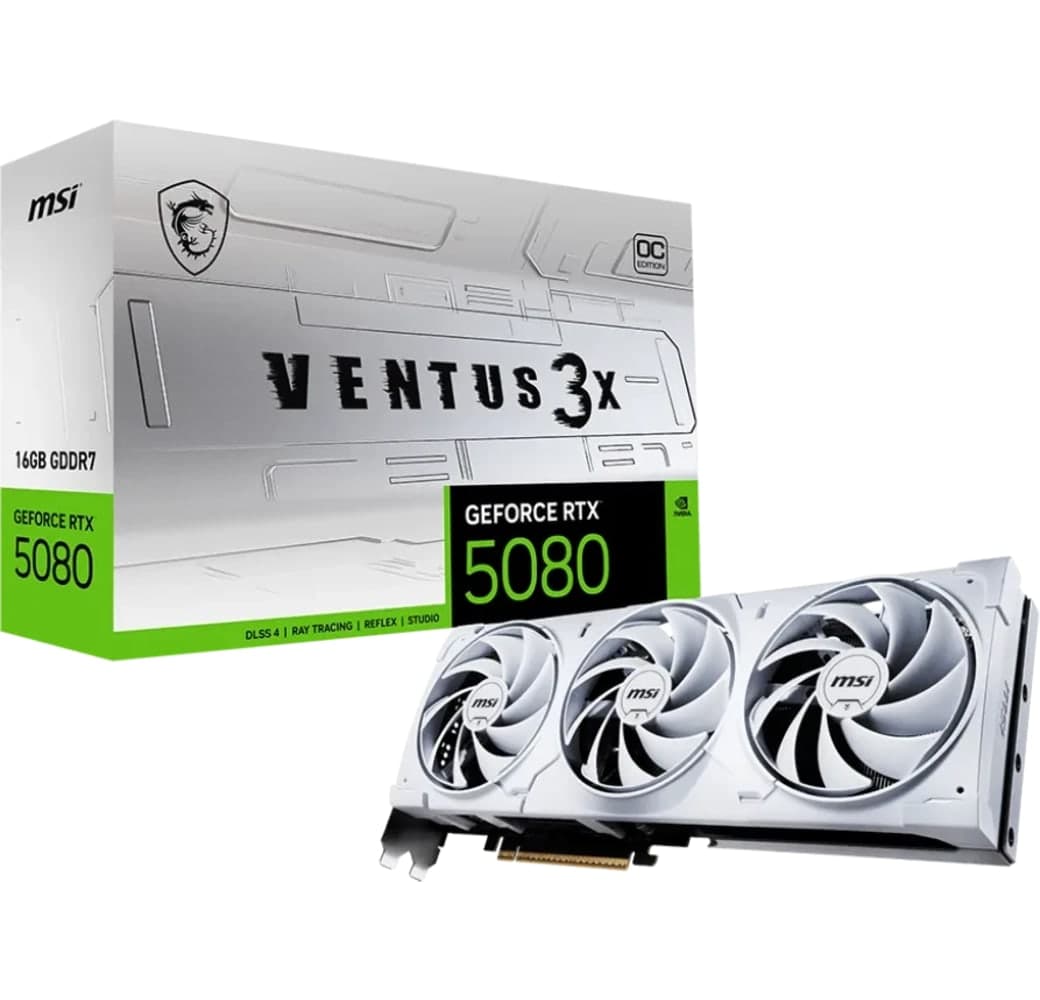 White MSI GeForce RTX 5080 16G VENTUS 3X OC WHITE Graphics Card.1