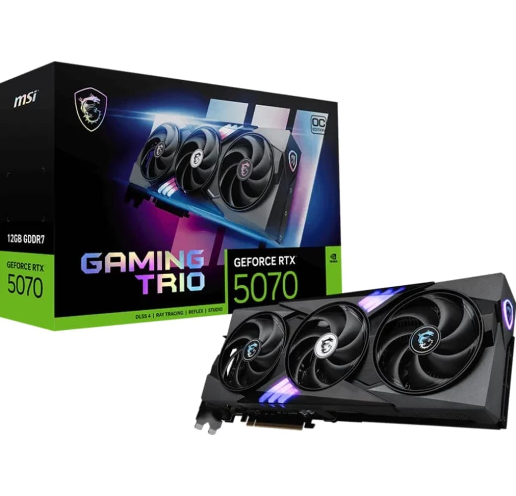 Black MSI GeForce RTX 5070 12G GAMING TRIO OC Graphics Card.1