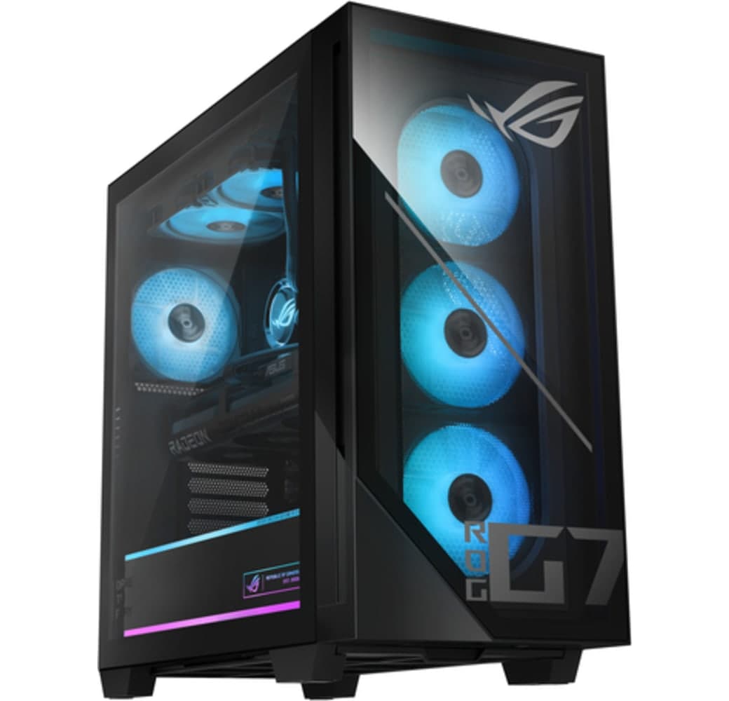 Black ASUS ROG GM700 GM700TZ-R9800X183W Gaming Desktop - AMD Ryzen™ 9 9800X3D - 32GB - 2TB SSD - AMD RX 9070 XT PRIME OC -.1