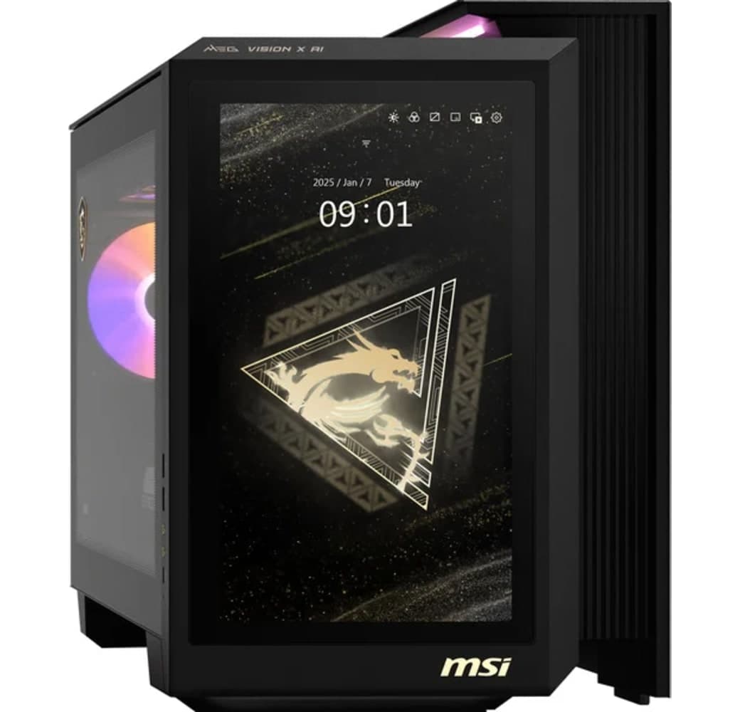 Black MSI MEG Vision X AI 2NVR7-236AT Gaming Desktop - Intel® Core™ Ultra 7-265K - 64GB - 2TB SSD - NVIDIA® GeForce® RTX™ 5070 Ti -.1