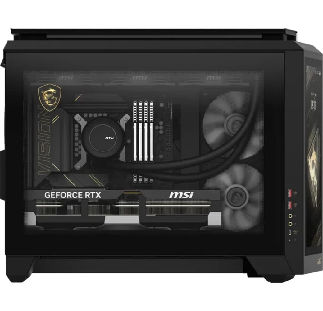 Black MSI MEG Vision X AI 2NVR7-236AT Gaming Desktop - Intel® Core™ Ultra 7-265K - 64GB - 2TB SSD - NVIDIA® GeForce® RTX™ 5070 Ti -.3