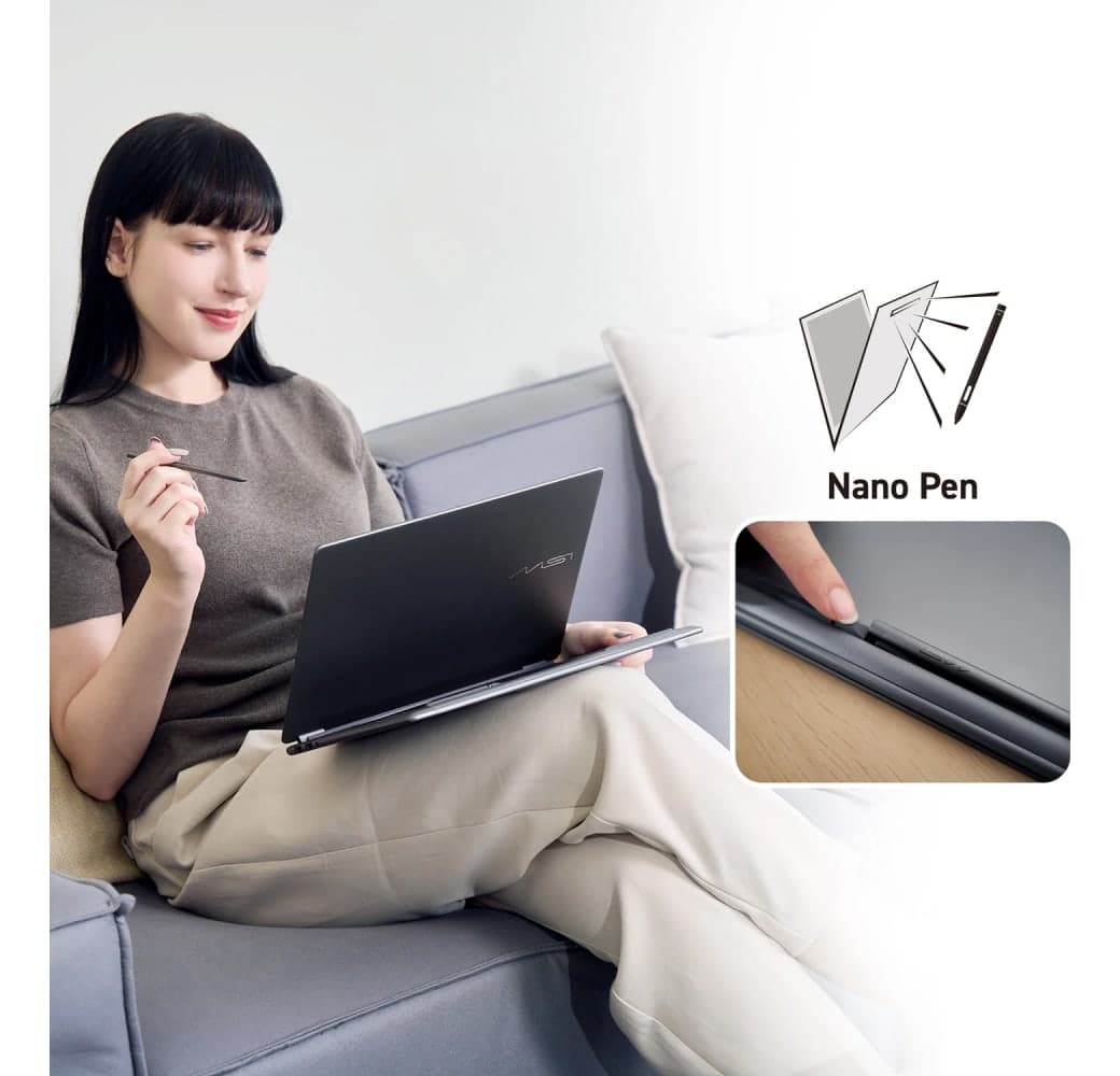 Black MSI Prestige 16 Flip AI+ Evo C3HMTG Laptop - Intel® Core™ Ultra 9-386H - 32GB - 2TB SSD - Intel® Intel Arc Graphics - German (QWERTZ).17