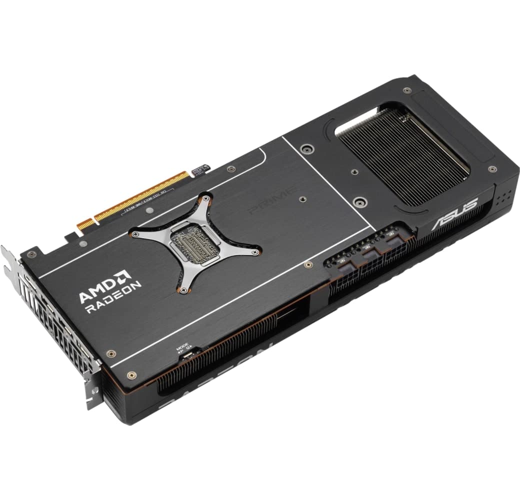 Black ASUS PRIME RX 9070 XT Graphics Card.7