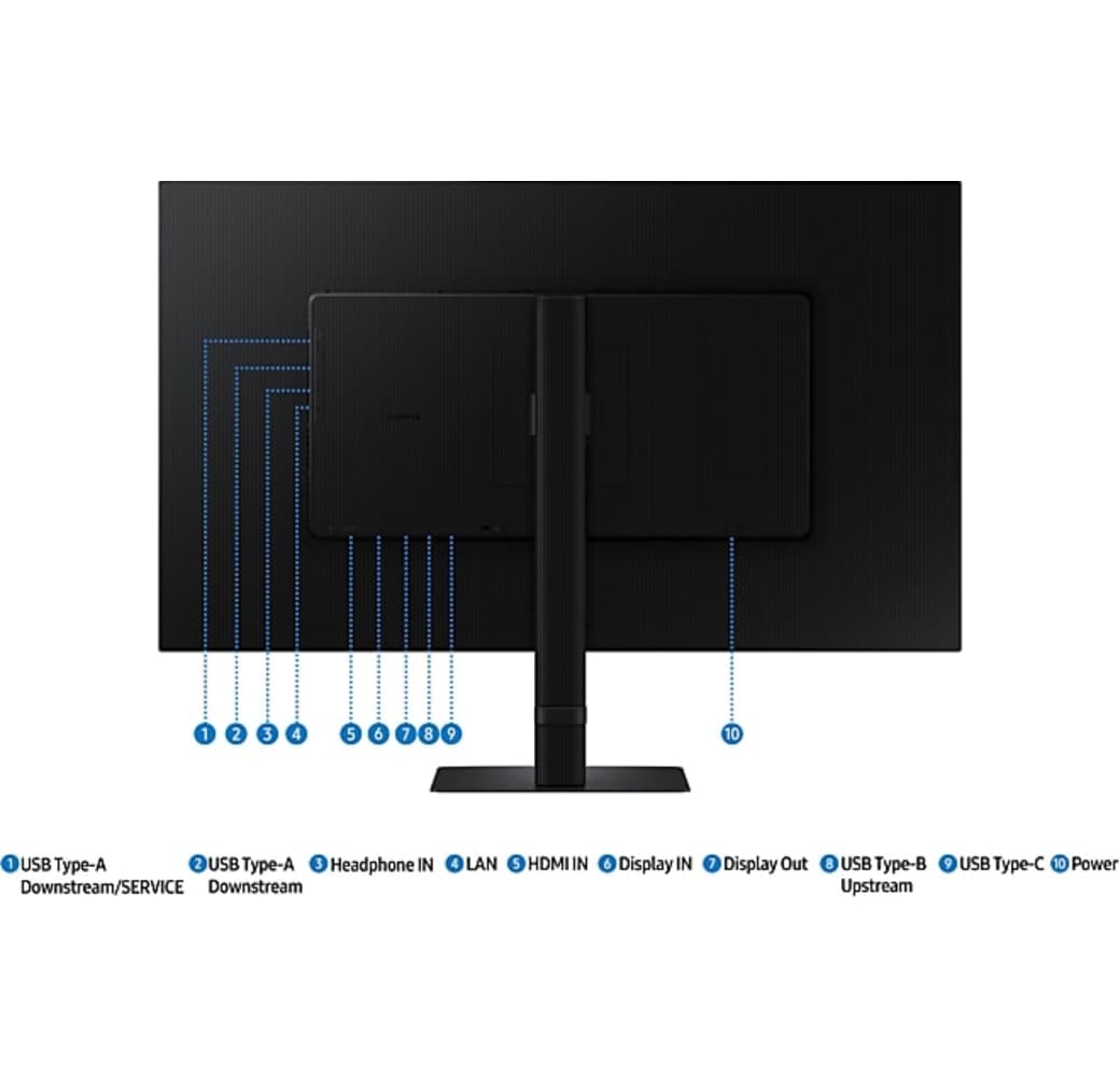 Black Samsung - 32" ViewFinity S6 (32") QHD LS32D604UAUXEN.12