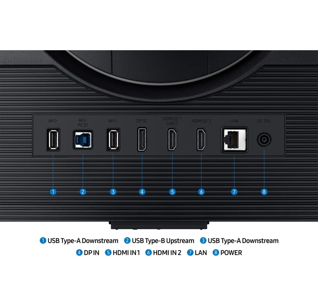 Black Samsung - 32" Odyssey G7 G70D 4K UHD (32") FHD Curved LS32DG702EUXEN.11