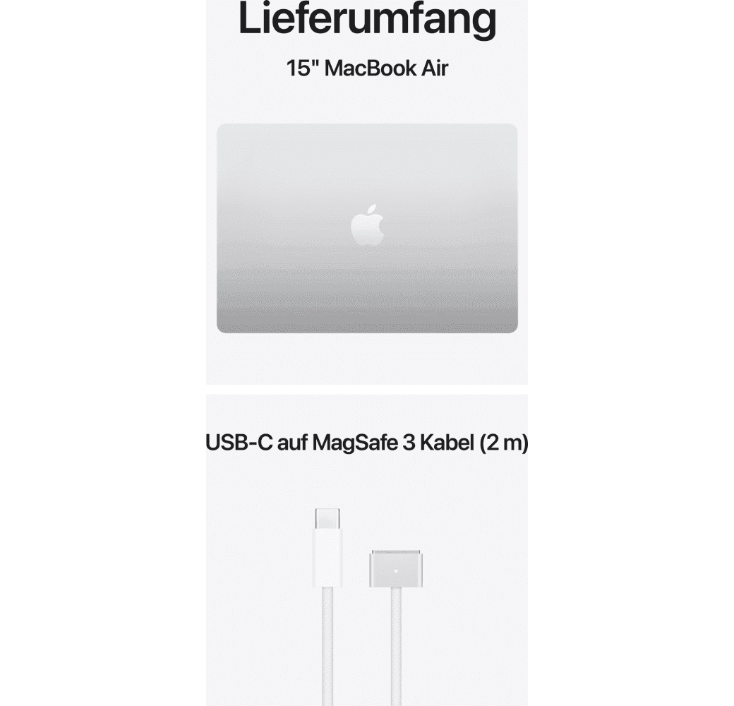 Silver Apple MacBook Air 15" Laptop - Apple M5 - 16GB - 512GB SSD - Apple 10-core - German (QWERTZ).6