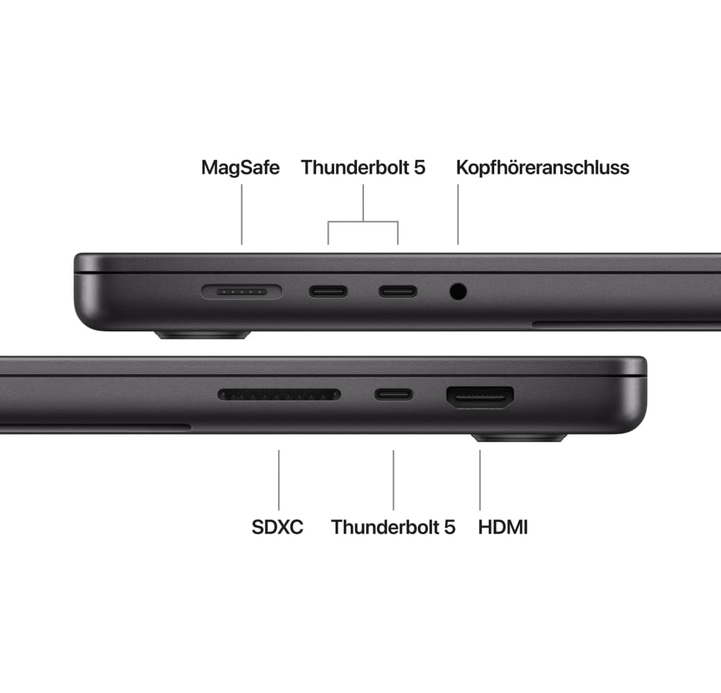 Space Black Apple MacBook Pro 16" Laptop - Apple M5 Max - 48GB - 2TB SSD - Apple 40-core - German (QWERTZ).6