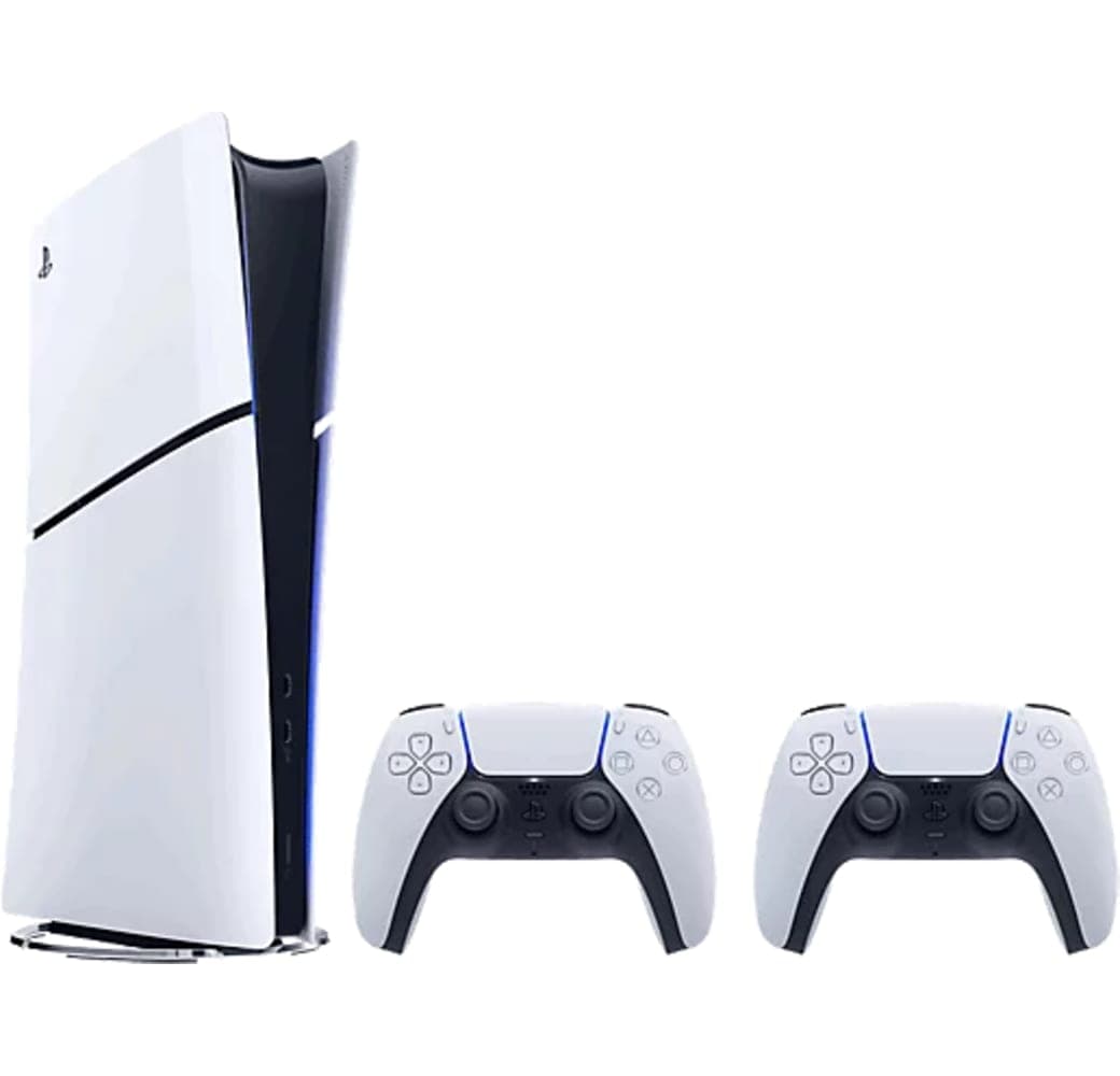 White Sony PlayStation 5 Slim Digital - 2x DualSense® Wireless-Controller Bundle.1