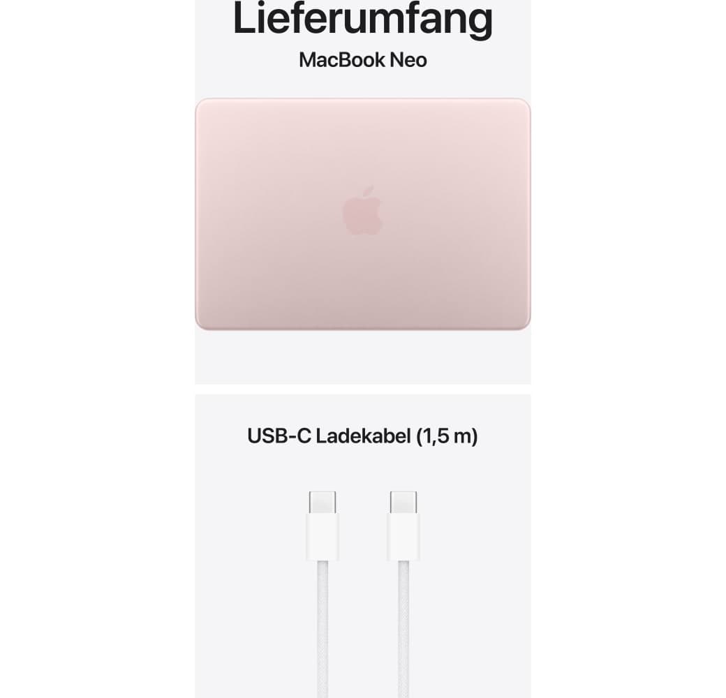 Blush Apple MacBook Neo 13" Laptop - A18 Pro 6-core - 8GB - 256GB SSD - 5-core CPU - German (QWERTZ) - no Touch ID.3