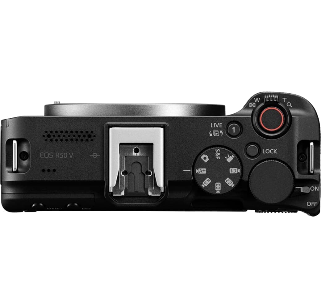 Negro Canon EOS R50 V + RF-S 14-30mm f/4-6.3 IS STM PZ.3