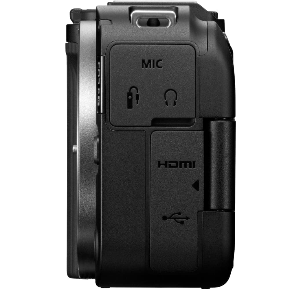 Negro Canon EOS R50 V + RF-S 14-30mm f/4-6.3 IS STM PZ.4