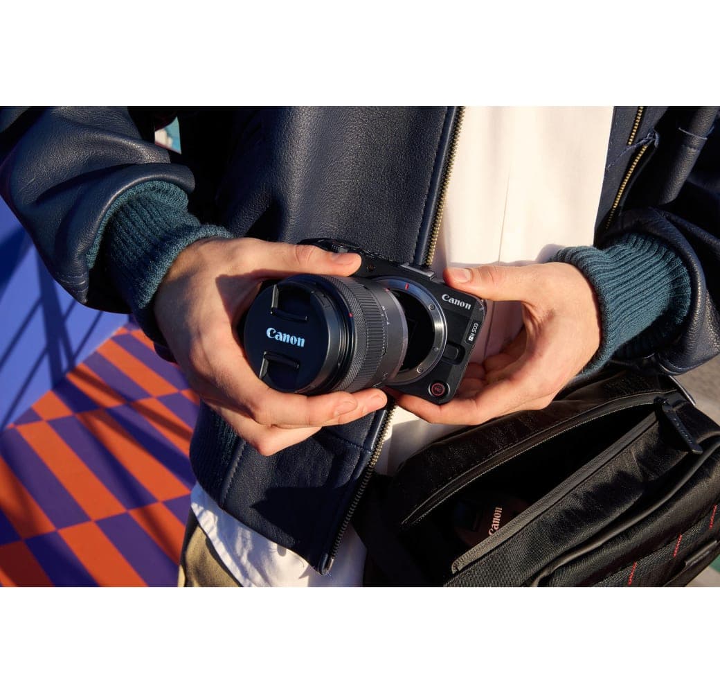 Negro Canon EOS R50 V + RF-S 14-30mm f/4-6.3 IS STM PZ.10