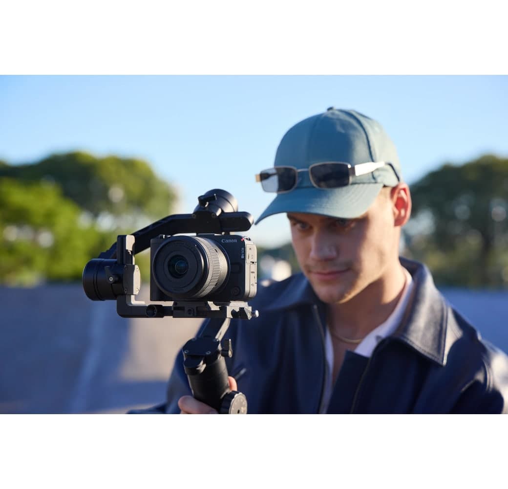 Negro Canon EOS R50 V + RF-S 14-30mm f/4-6.3 IS STM PZ.11