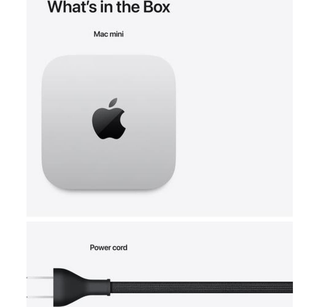 Silver Apple Mac mini Desktop - M4 10-core - 24GB - 512GB SSD - Integrated 10-core GPU CPU.3
