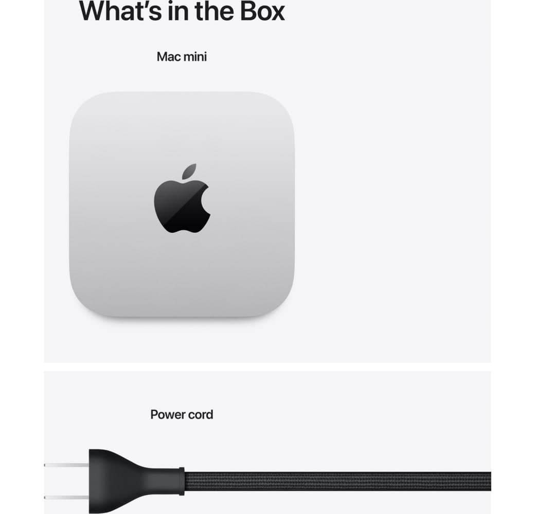 Silver Apple Mac mini Desktop - M4 10-core - 24GB - 512GB SSD - Integrated 10-core GPU CPU.3